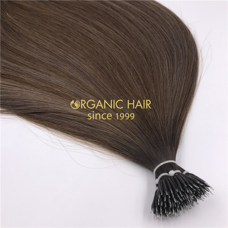 Human rooted color nano rings hair extensions and customized color X246